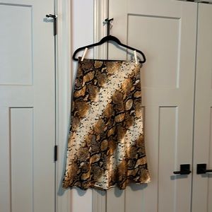 La Luxe Python print skirt